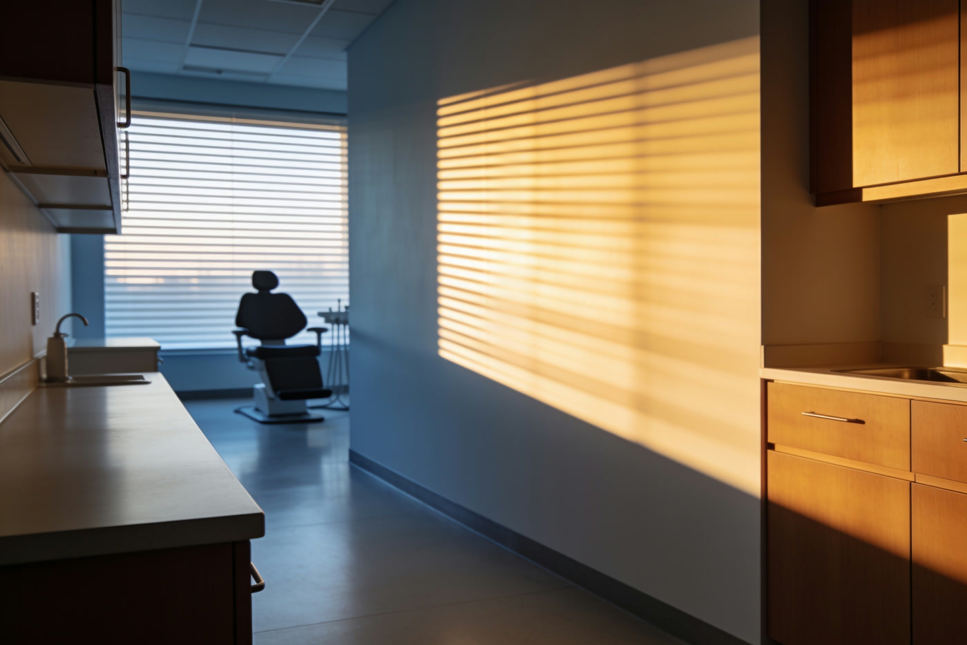 Afternoon light in an operatory, a frame made with AI video tools
