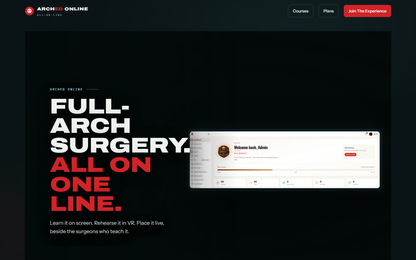 The ArchED Online website